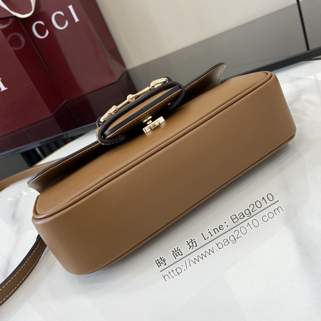 Gucci專櫃古馳最新款Horsebit 1955系列小號手提單肩斜挎女包 jh2892型號：815206